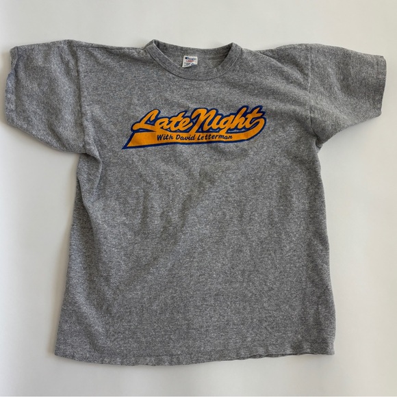 Late Night with David Letterman graphic tee shirt vintage men’s champion - Picture 1 of 3
